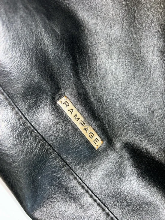 Rampage Black Faux Leather Tote with Bow Accent - Picture 4 of 7